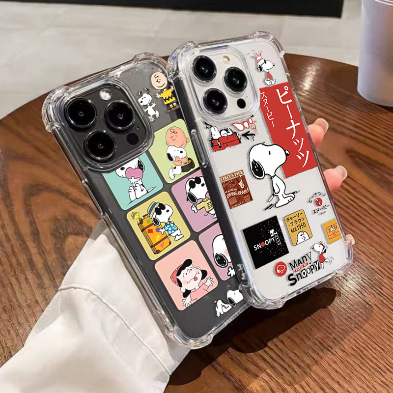เคสโทรศัพท์สําหรับOPPO 14F 13F 12F 11F 14 13 12 11 Pro 8 7 8T 7Z 8Z 5Z 6Z Snoopyน่ารักซิลิโคนใสนุ่มก
