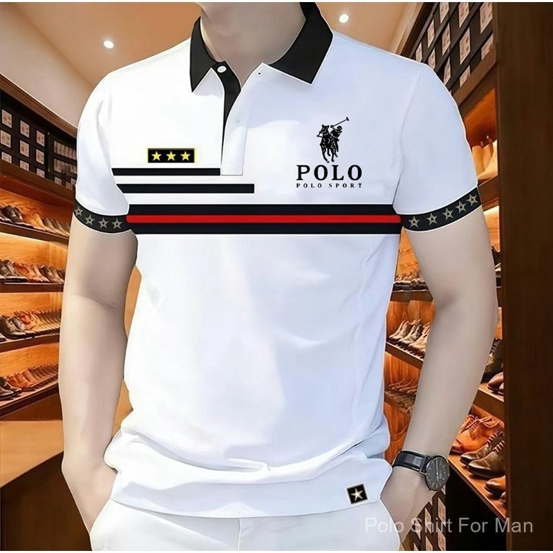 2026ใหม่ผู้ชายเสื้อโปโลลําลองแฟชั่นคอปกแขนสั้นใส่สบายหลวมระบายอากาศมัลติฟังก์ชั่3งพิมพ์ดิจิตอลเสื้อโปโลคุณภาพสูง 6ร5ยู