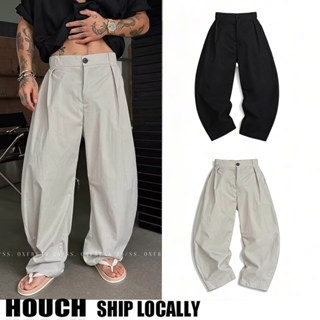 Houch พร้อมส่ง COD กางเกงลำลองทรงหลวม อเนกประสงค์ ผ้าไซมิทาร…