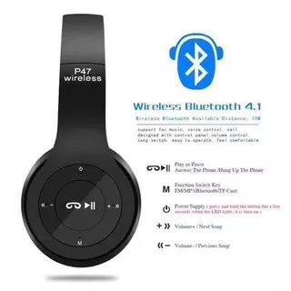 หูฟังบลูทูธ P47 เสียงดี Wireless Bluetooth Stereo Headset หูฟังบลูธูทไร้สาย ของแท้ 100%