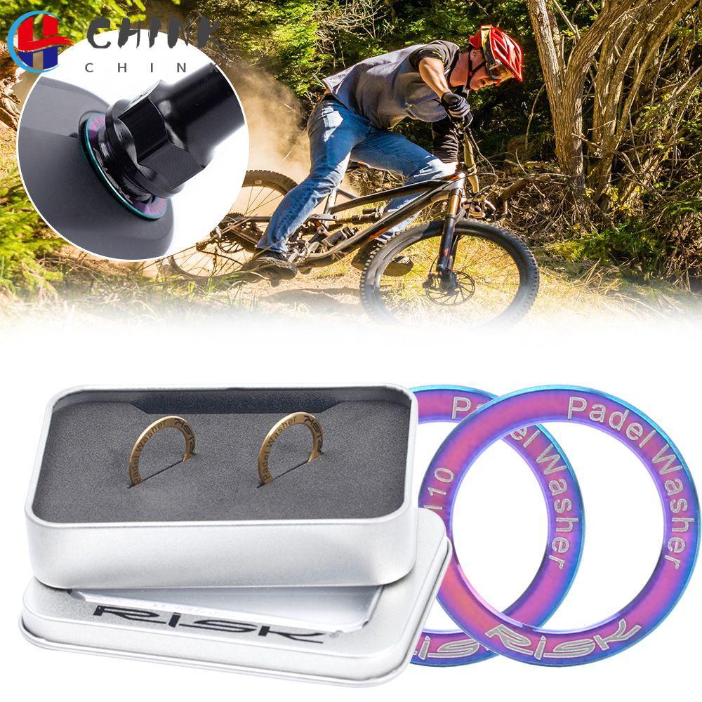 CHINK Pedal Spacer 2 ชิ้น ทำจากไทเทเนียมอัลลอยด์ กันสนิม ใช้กับจักรยานกลางแจ้ง