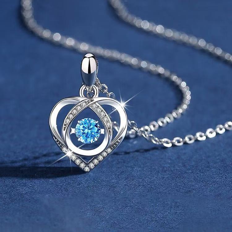 สร้อยคอ Beating Heart ของขวัญอเนกประสงค์ หรูหรา สําหรับเทศกาล Qixi วันวาเลนไทน์ หรือ Birt