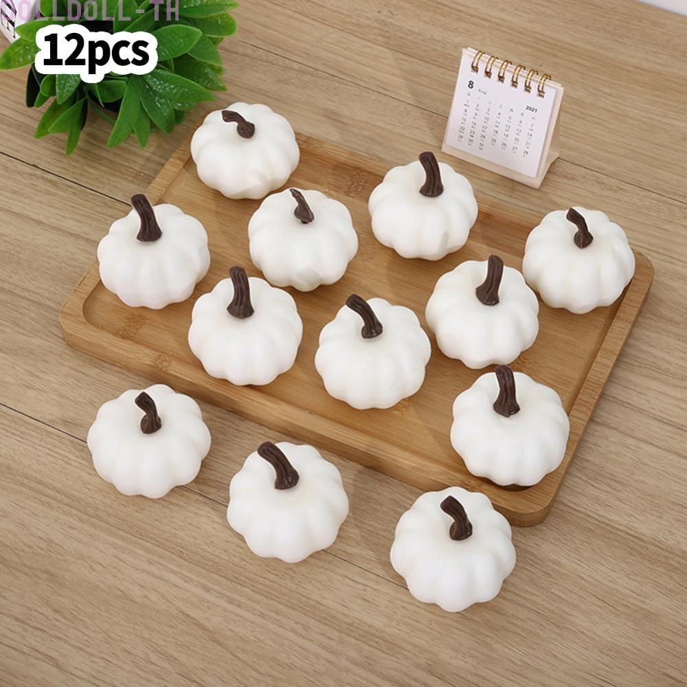 [Dolldoll]6cm Foam Pumpkins Halloween Party Decorations Pack of 12 Artificial Pumpkins