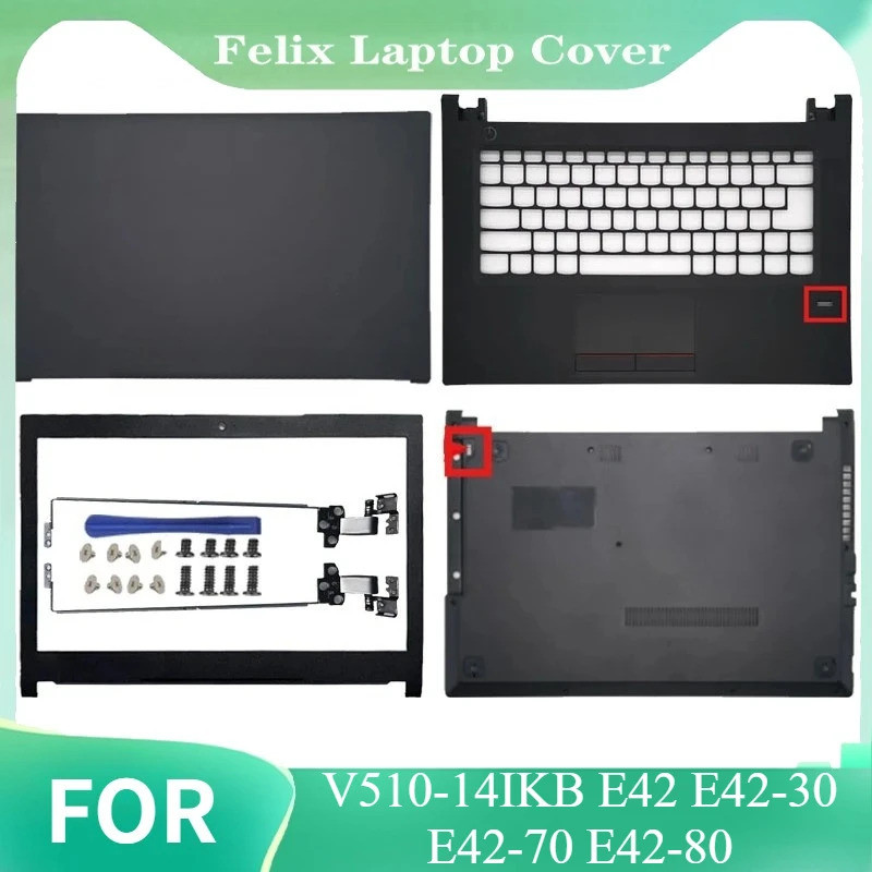 สําหรับ V510-14IKB E42 E42-30 E42-70 E42-80 ใหม่กรณีแล็ปท็อป LCD ปกหลังด้านหน้า Bezel Palmrest ด้านล