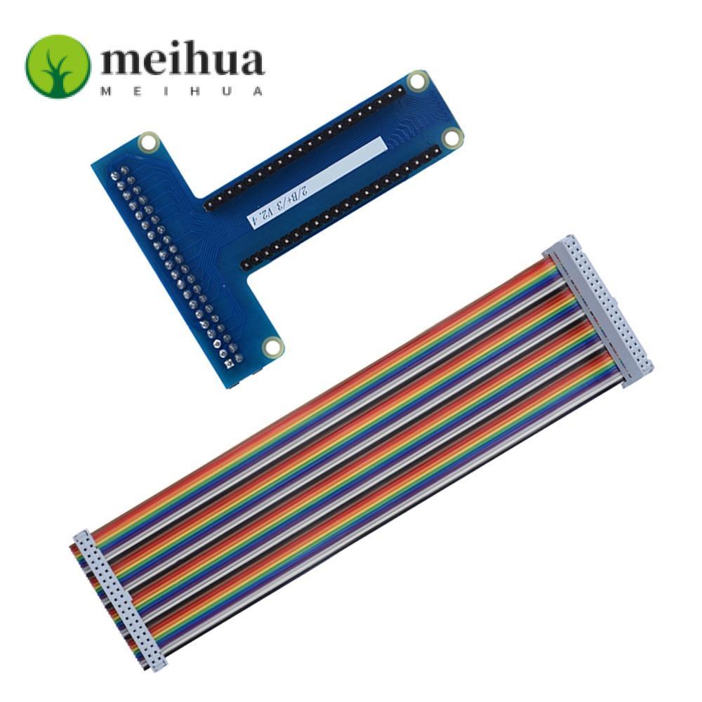 MEIHUA GPIO บอร์ดขยาย, ใช้งานง่าย T ประเภท GPIO, แบบพกพา 40Pin Ribbon Cable Extension Kit สําหรับ Ra