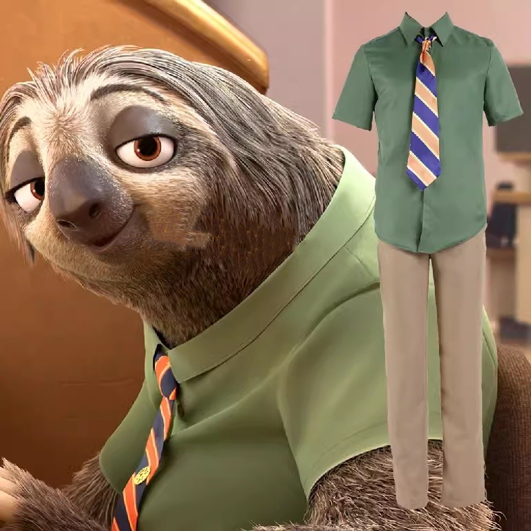. Zhiheng动物城 电三树秋冬คอสเพลย์服装 Zootopia儿童3.18Zootopia Lightning Tri-Toed Sloth คอสเพลย์เครื่องแต่งกาย 