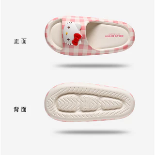 Flip-flop จริงจาก Sanrio สไตล์การ์ตูนสำหรับผู้หญิง ออกแบบมาเพื่อฤดูร้อน มีฟังก์ชันกันลื่นใช้ได้ทั้งภายในและภายนอก