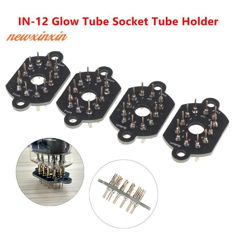 [NT-t] 1/4 ชิ้น 12pin เซรามิค Nixie Tube Holder Soet IN-12 Glow Tube Soet Tube Holder IN12 [ใหม่]