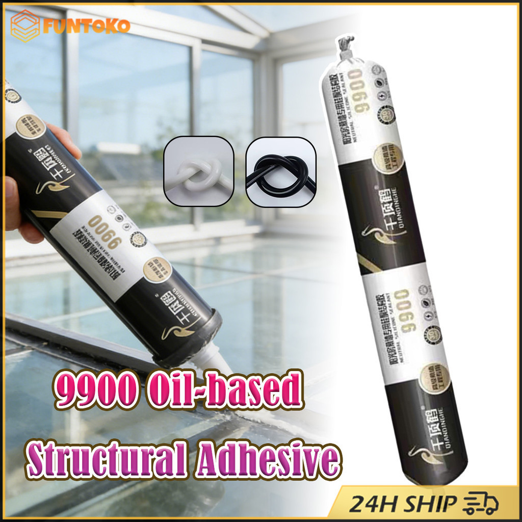 สินค้ามีคุณภาพ 590ML กาว 9900 กันน้ำ กาวโครงสร้างโรงเรือน กาวซิลิโคนกันน้ำเพื่ออุดรอยแตกรั่ว ความเหน