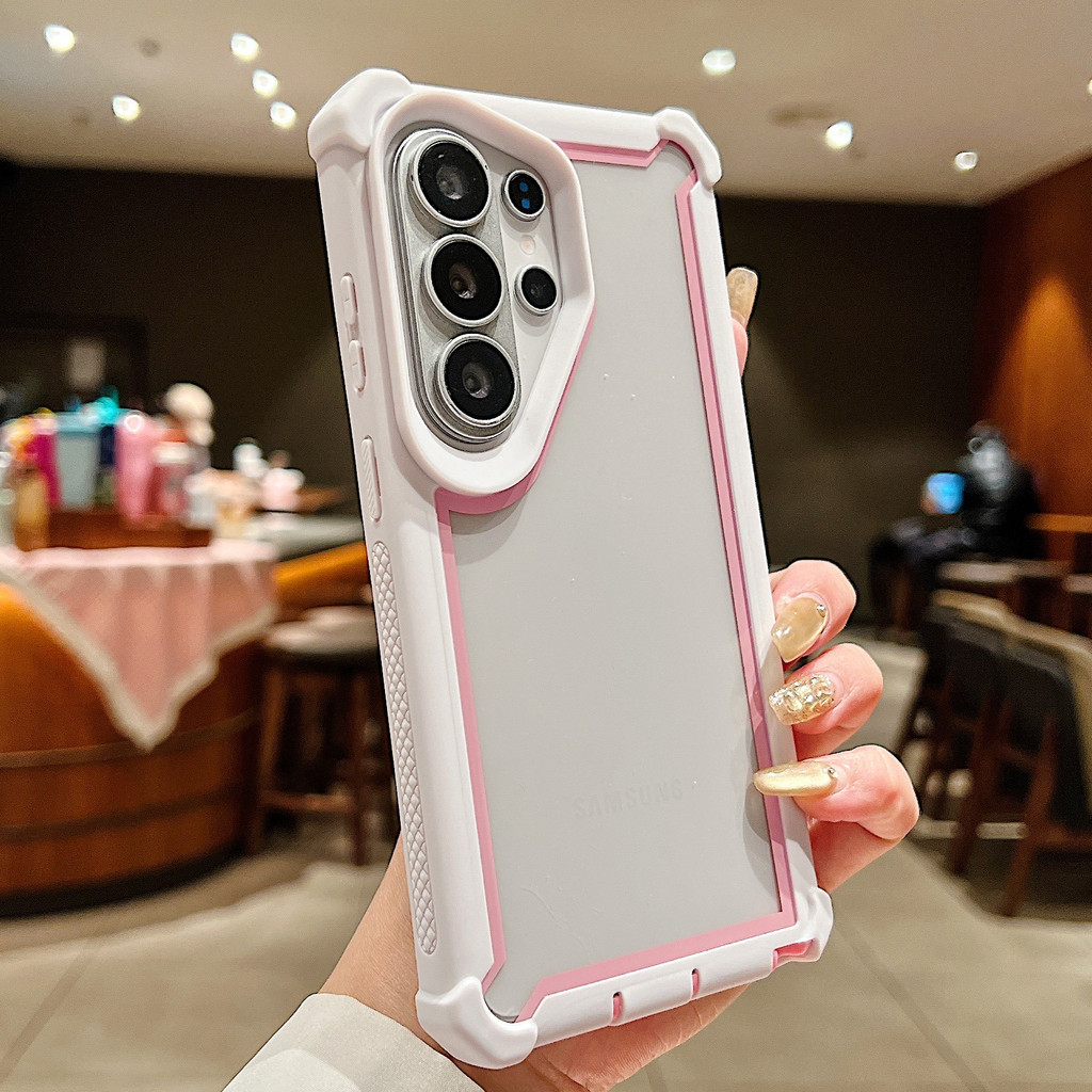 เคสโทรศัพท์สําหรับ Samsung S26 Ultra S22 S23 S24 S25 Plus/Ultra 2in1 Anti Drop เลนส์ HD โปร่งใสกลับปลอกเต็มฝาครอบป้องกัน