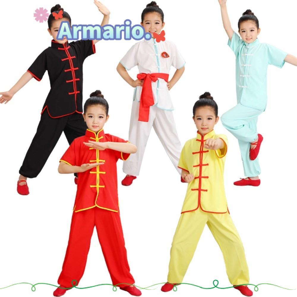 ARMARIO Kungfu ชุด,แขนยาวพร้อมเข็มขัด Wushu เครื่องแต่งกาย,แฟชั่น Wushu Performance ศิลปะการต่อสู้แบ