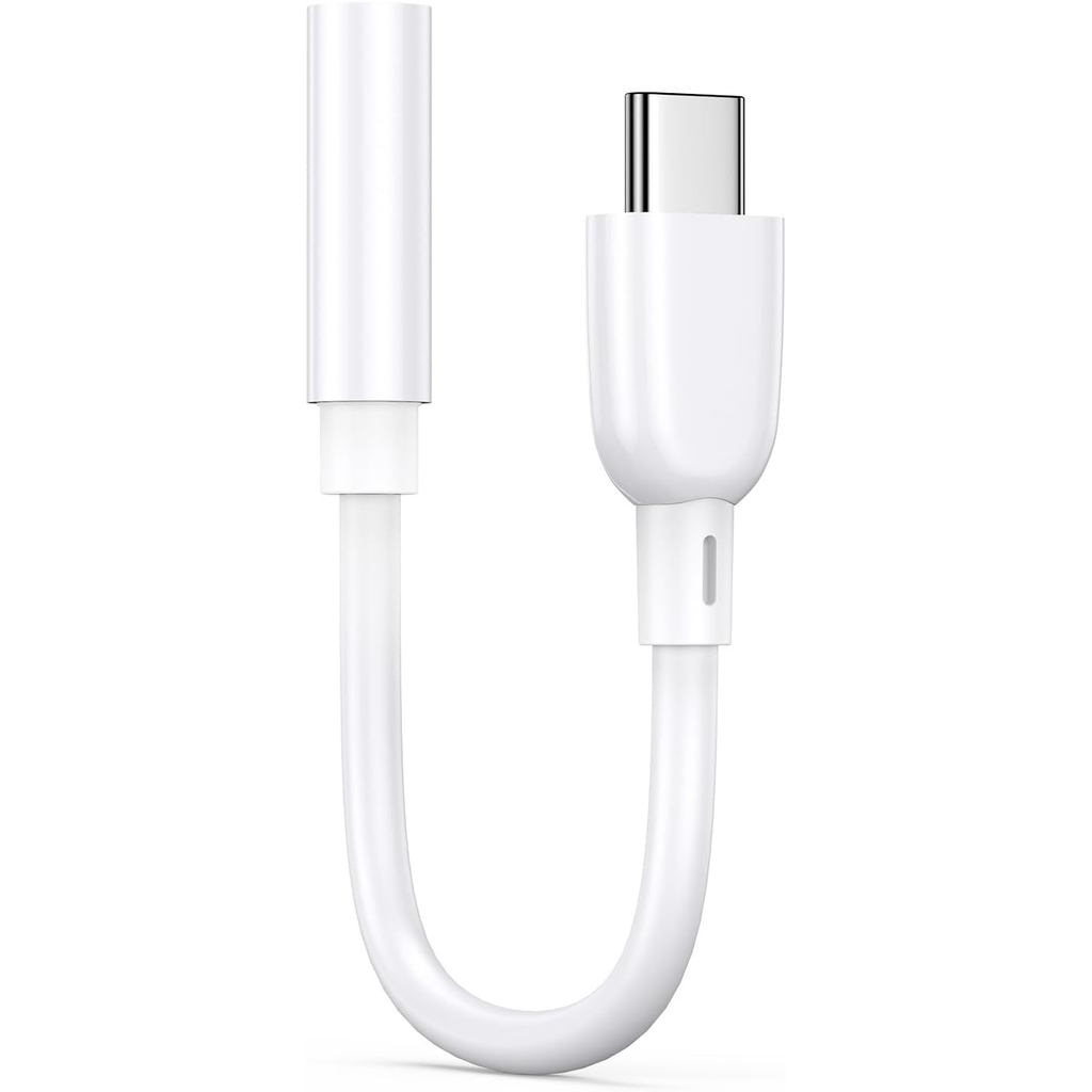 USB C iPhone 16 แจ็คหูฟังอะแดปเตอร์, USB C ถึง 3.5 มม.หูฟังอะแดปเตอร์เสียง Dongle สายสําหรับ iPhone 