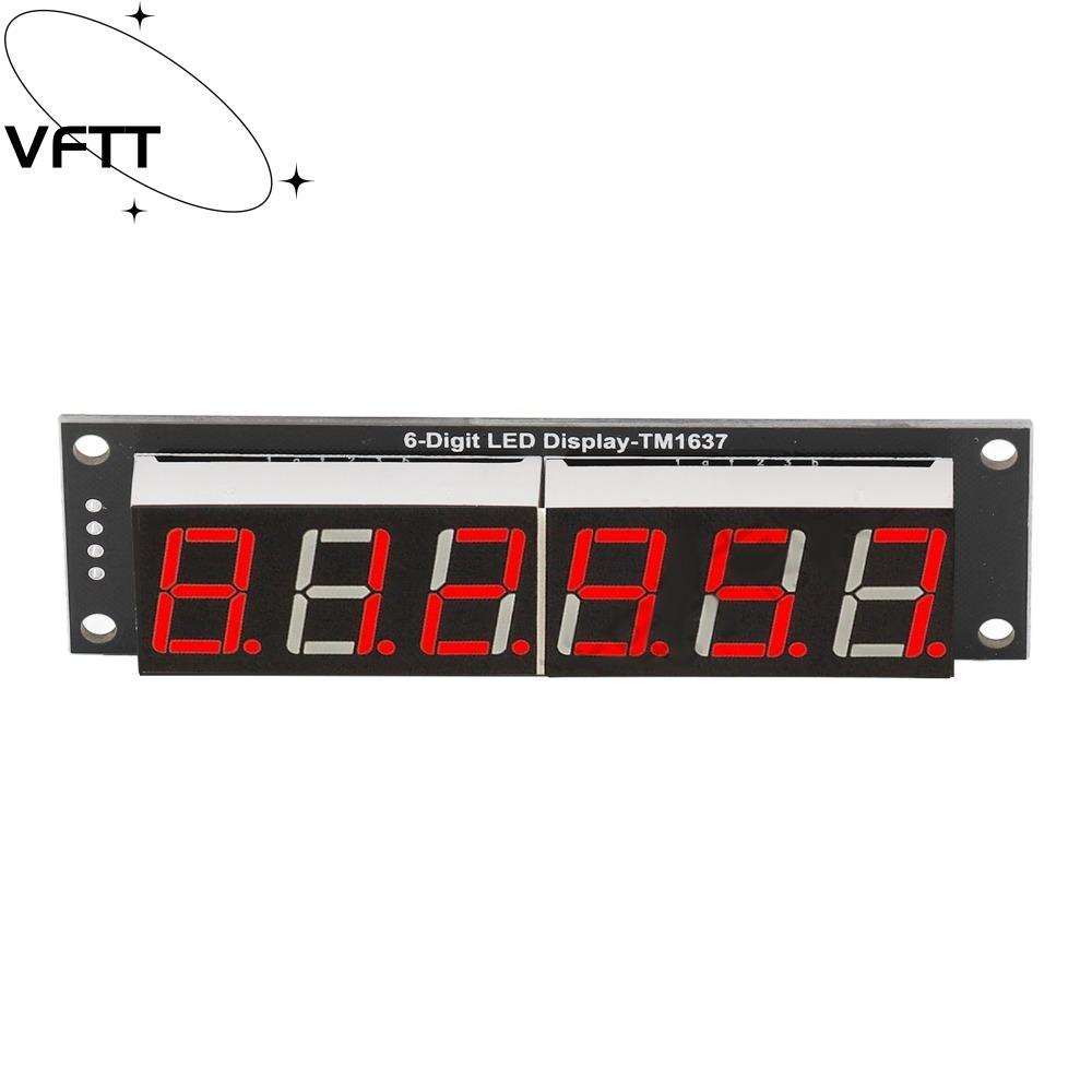 VFTT LED Display Digital Tube, 6 หลัก 7 Segment 0.56in Display Module, PCB Board TM1637 5V Plug and 
