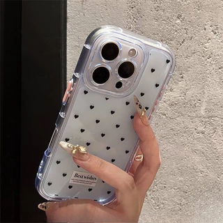 🎈Snap&Co🎈เคสไอโฟน17 เหมาะสำหรับ สำหรับ IPhone17 15 12 14 13 11 16 Pro Max X XR 7 8Plus เคสโทรศัพท์ใสลายจุดเรียบง่าย