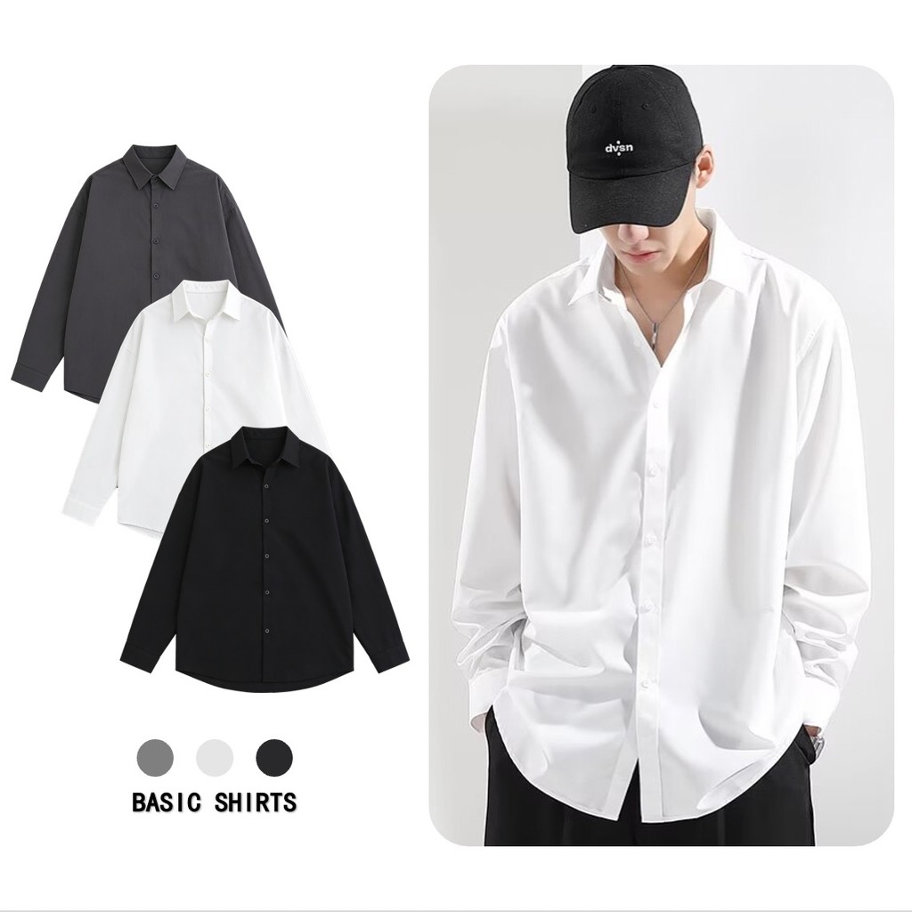 เสื้อเชิ้ตผู้ชายเวอร์ชั่นเกาหลีของเทรนด์เสื้อเชิ้ตผู้ชายฤดูร้อนสบายๆธุรกิจเสื้อผู้ชาย