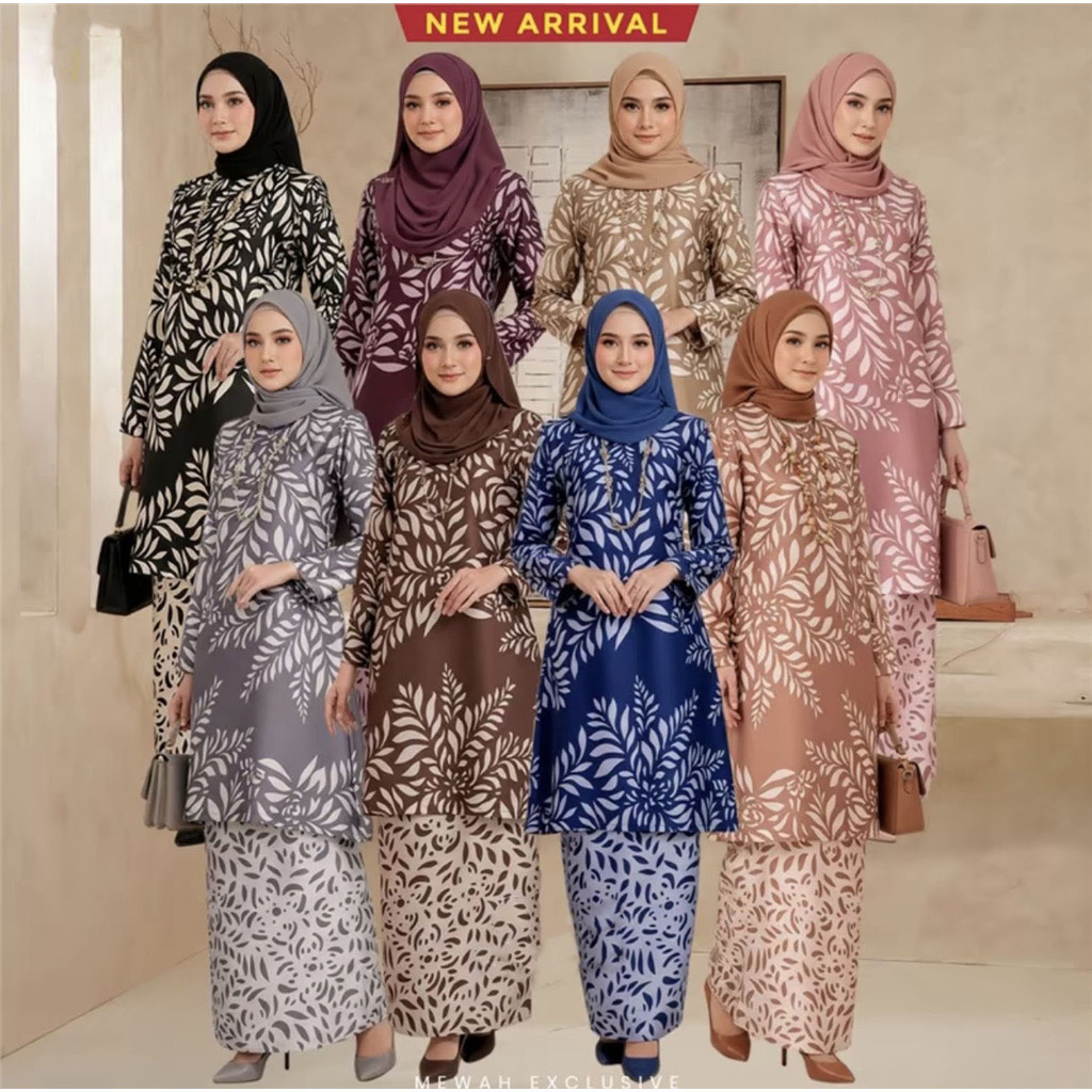 ชุดเดรส Muslimah Kurung Riau Zeera สำหรับวันฮารีรายออาดิลฟิต리 ไม่มีเหล็ก