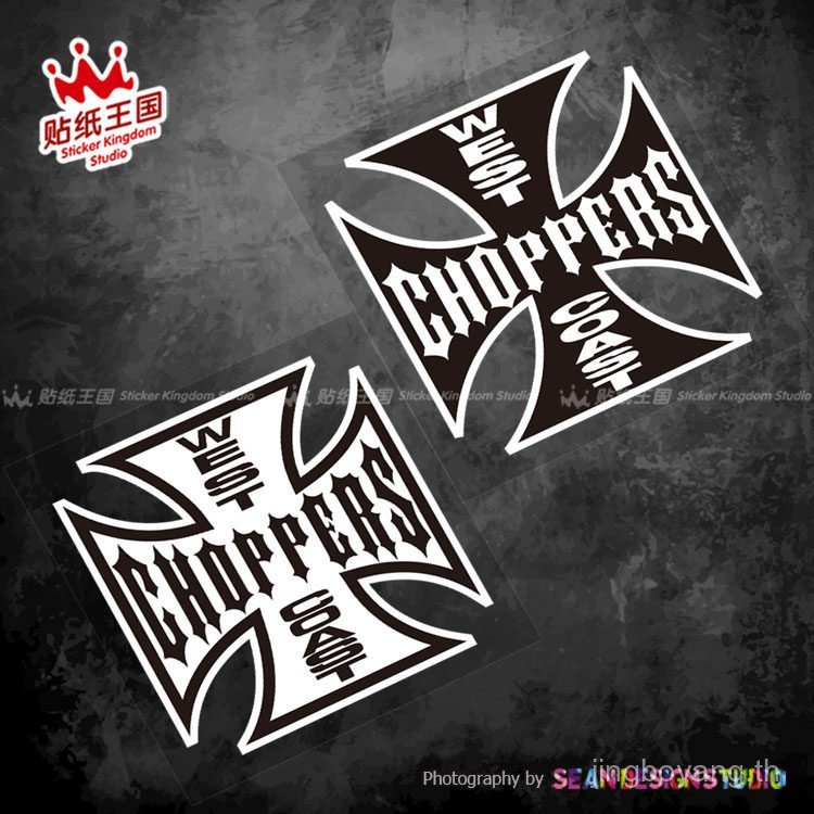 West Coast Harley Indian Retro Motorcycle Sticker 22