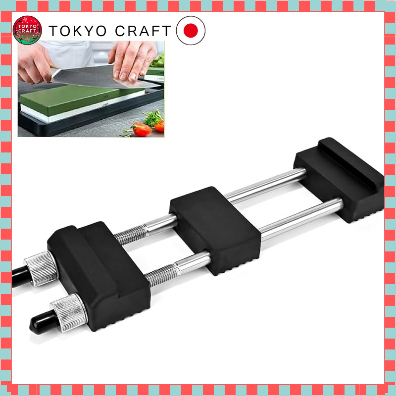 Newseego Universal Whetstone Stand with Center Position, Non-Slip Base, Adjustable Stainless Steel W