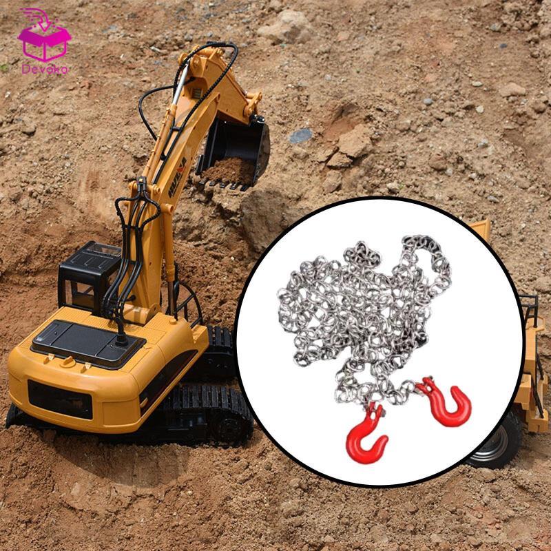 [chiwanji2mf] โซ่ตะขอ RC พร้อมตะขอพ่วง ติดตั้งง่าย การก่อสร้างโลหะน่าดึงดูด สําหรับ 1/12 MN82 MN86SK