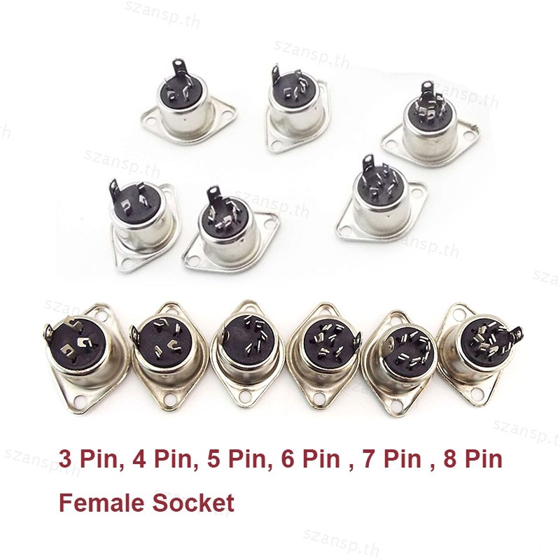 แป้นพิมพ์คอมพิวเตอร์ปลั๊ก 3P 4P 5P 6P 7P 8P DIN S Terminal Connector ซ็อกเก็ตหญิง MounTerminal Conne