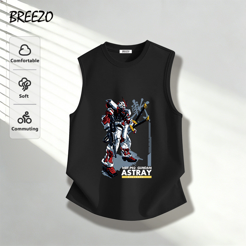 เสื้อกล้ามผู้ชาย คอกลม เนื้อนิ่มมาก ใส่สบายสุดๆ Mobile Suit Gundam ดีไซน์เก๋ ลายกราฟฟิก ใหม่ พร้อมส่งในไทย
