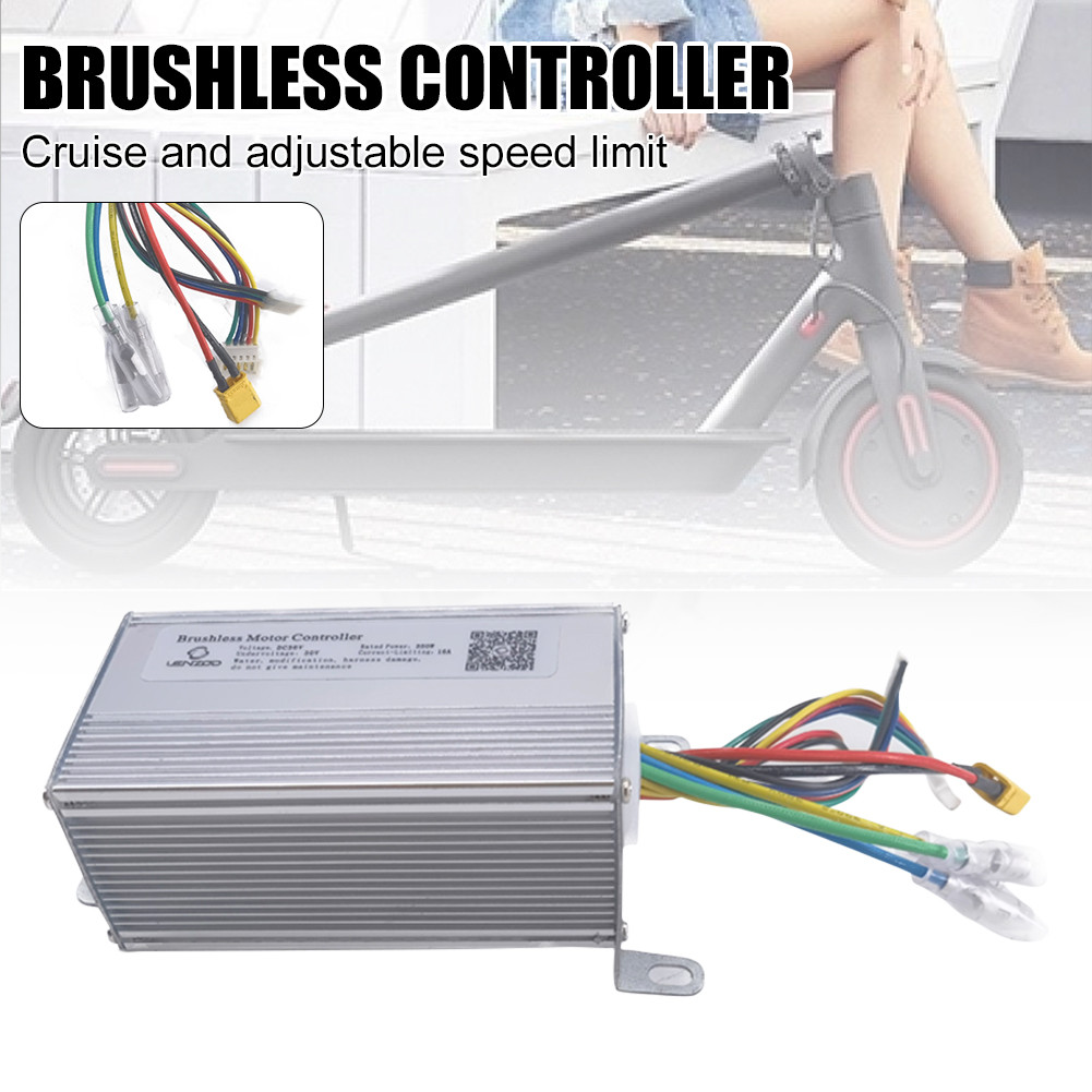 ตัวควบคุมสกู๊ตเตอร์ไฟฟ้า 36V 350W ไม่มีแปรง ความเร็วสูงสุด 27 กม./ชม. พร้อมระบบจำกัดความเร็ว ใช้งานได้กับ Xiaomi M365