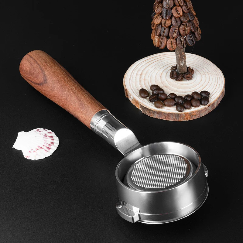 58 มม. Bottomless Portafilter 2 หู Espresso Portafilter E61 Bottomless Naked Portafilter พร้อมตะกร้า