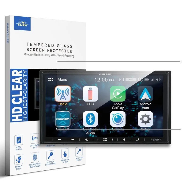 9H กระจกนิรภัยป้องกันหน้าจอใช้งานร่วมกับ Alpine iLX-W650 Digital Multimedia Receiver 7 นิ้ว Touchsre