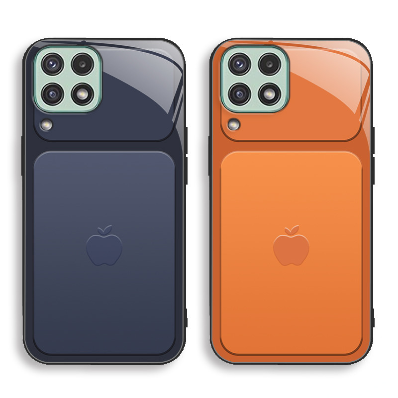 เข้ากันได้กับ [Galaxy A22 4g/M22 4g/M32 4g] เคสโทรศัพท์กระจกซิลิโคน HD-Tech Minimalist ประณีต