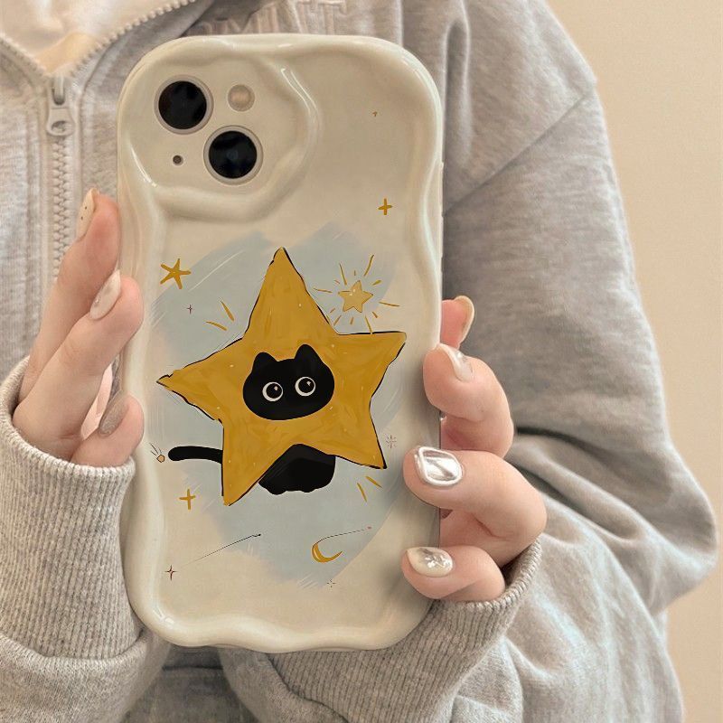 เคส OPPO A18 4G A16E A78 5G A92 A72 ลายแมวดาวเกาหลีน่ารัก ซิลิโคนอ่อนนุ่ม กันกระแทก ป้องกันกล้องขอบเ