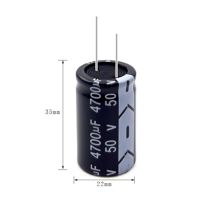 50V4700UF ยี่ห้อใหม่ของแท้ Long Life In-Line Electrolytic Capacitor 4700UF 50V ขนาด 22X35 มม.