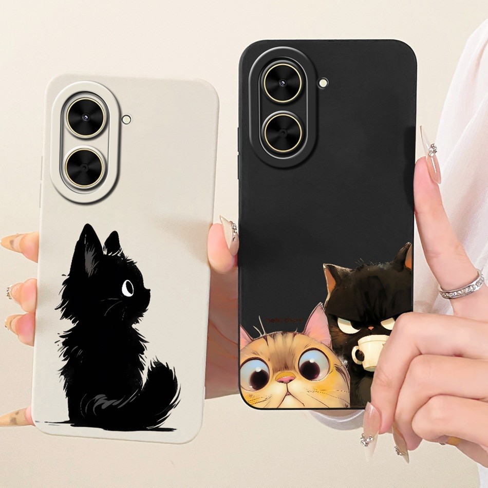 สําหรับ Xiaomi Redmi A5 เลนส์ป้องกันกรณี RedmiA5 4G แมวน่ารักการ์ตูนซิลิโคนอ่อนนุ่มเคสโทรศัพท์