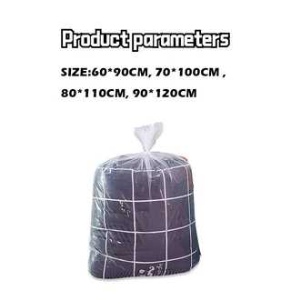 ของมาใหม่！ถุงพลาสติกใบใหญ่ 90*120CM สำหรับใส่ของ จัดเก็บ ใส่ผ้านวม ย้านบ้าน รับน้ำหนักใหญ่สุด15KG