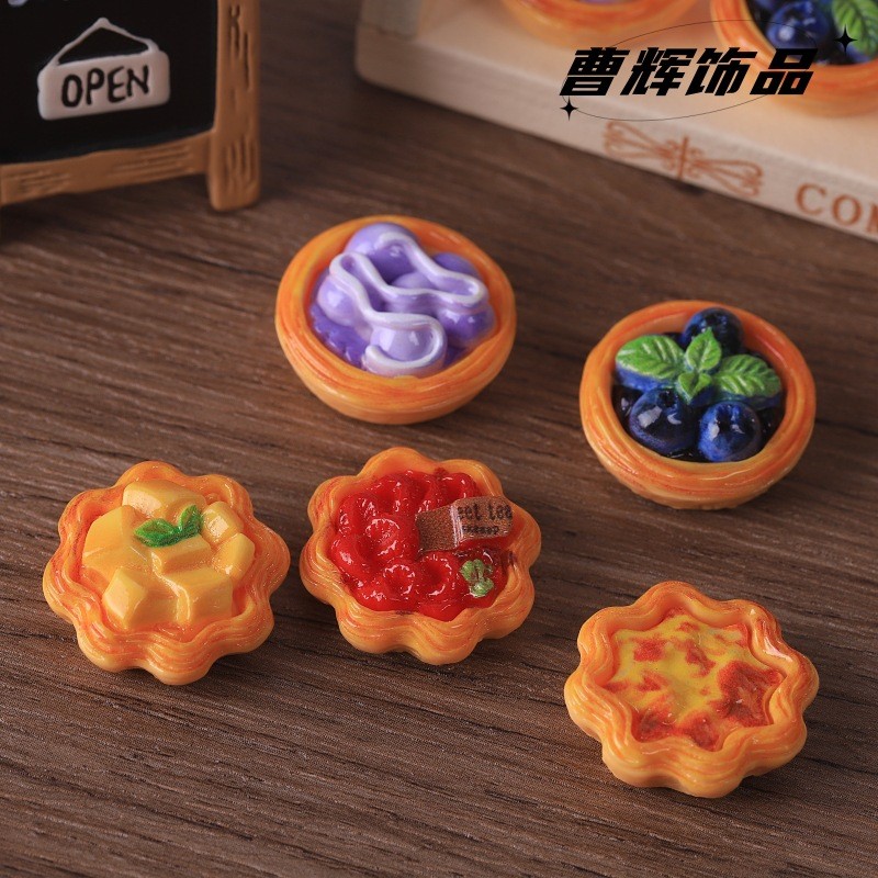 ของเล่นทาร์ตไข่ พร้อมพวงกุญแจและจี้แฮนด์เมด สำหรับตกแต่งโต๊ะทำงานและขายส่ง