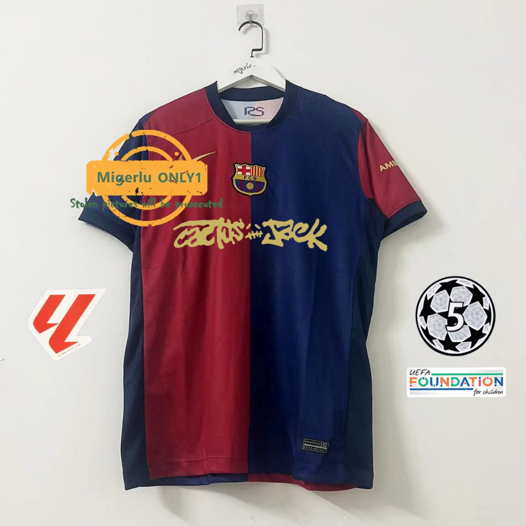 เสื้อฟุตบอล Barcelona x Travis Scott La Liga สำหรับไซส์ S-4XL