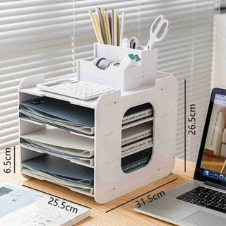 ชั้นวางแฟ้มหลายชั้น   กล่องเก็บเอกสารตั้งโต๊ะ   อุปกรณ์สำนัก…