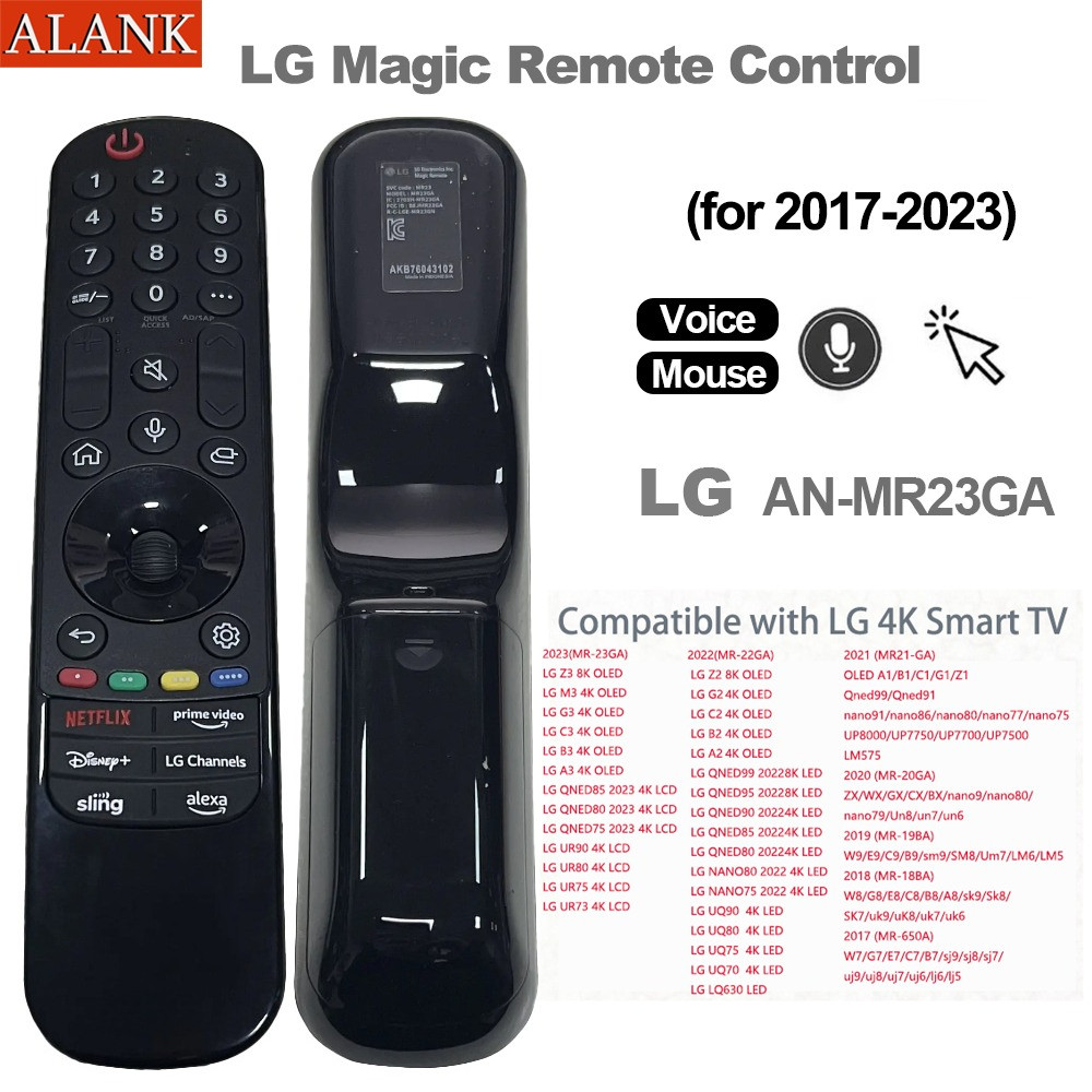 ALANK รีโมทแท้ Magic รีโมททีวี LG AN-MR23GA สำหรับทีวีสมาร์ท LG - รุ่น AKB76043102 (ควบคุมด้วยเสียง+