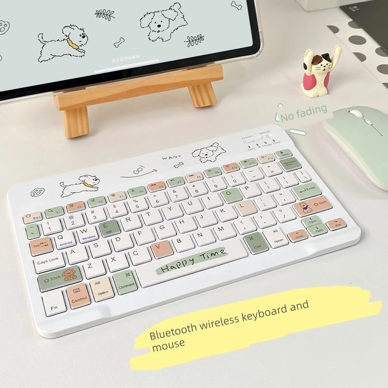 คีย์บอร์ดบลูทูธไร้สาย พร้อมเมาส์ สำหรับ Apple Huawei Honor Xiaomi Redmi Lenovo Oppo iPad11 Kpad8/9 Matepadair12 Pad6/7s thumbnail 4