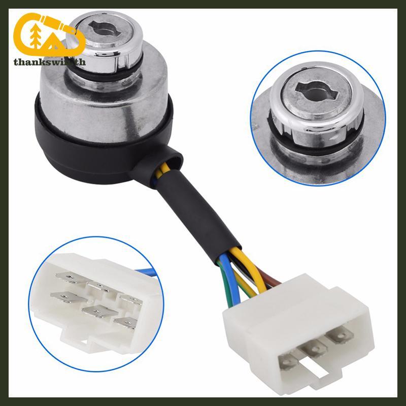 Thankswin 4/6 Wire Way เครื่องกําเนิดไฟฟ้าเบนซินจุดระเบิดเริ่มต้นกุญแจล็อคสวิทช์สําหรับ 2-3KW 168F แ
