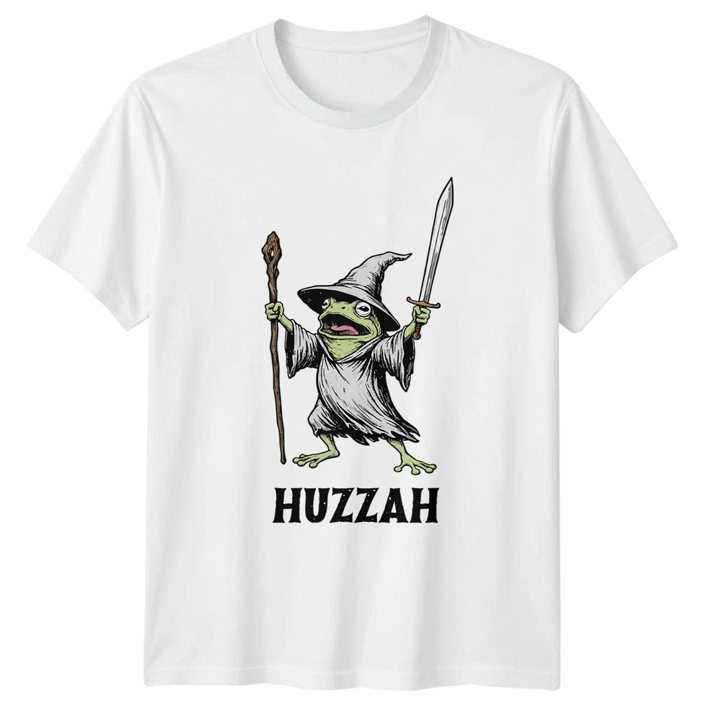 ผู้ชายเสื้อยืดผ้าฝ้ายTee Huzzahเสื้อยืดกบตัวช่วยสร้างแฟนตาซีเกมวันเกิดสําหรับเขาและของเธอXS-3XL