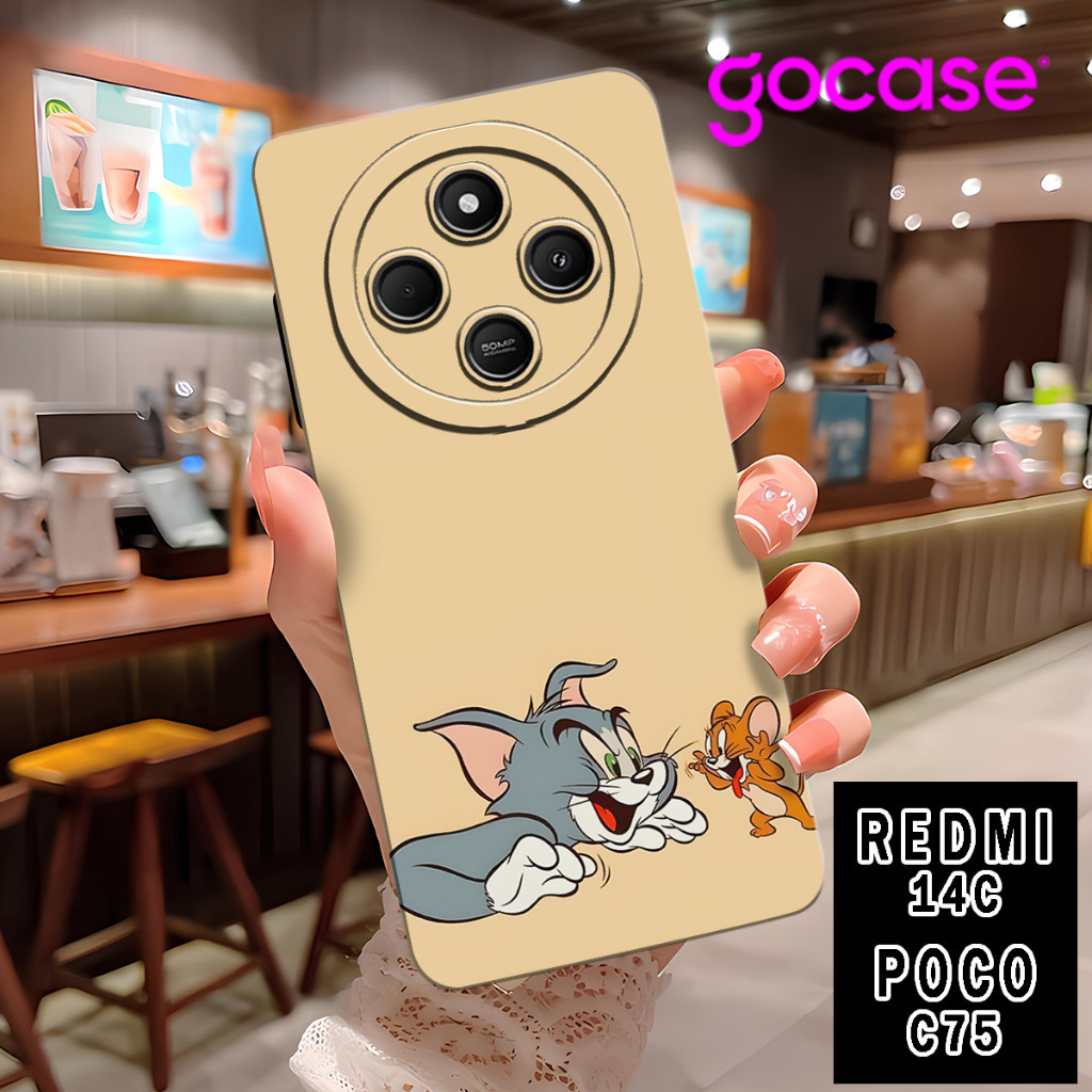 ( DTF 5 ) Softcase ซิลิโคน hp เต็มยางยืดหยุ่นสําหรับ Xiaomi Poco C75 l Xiaomi Redmi 14C Pro กล้อง l 