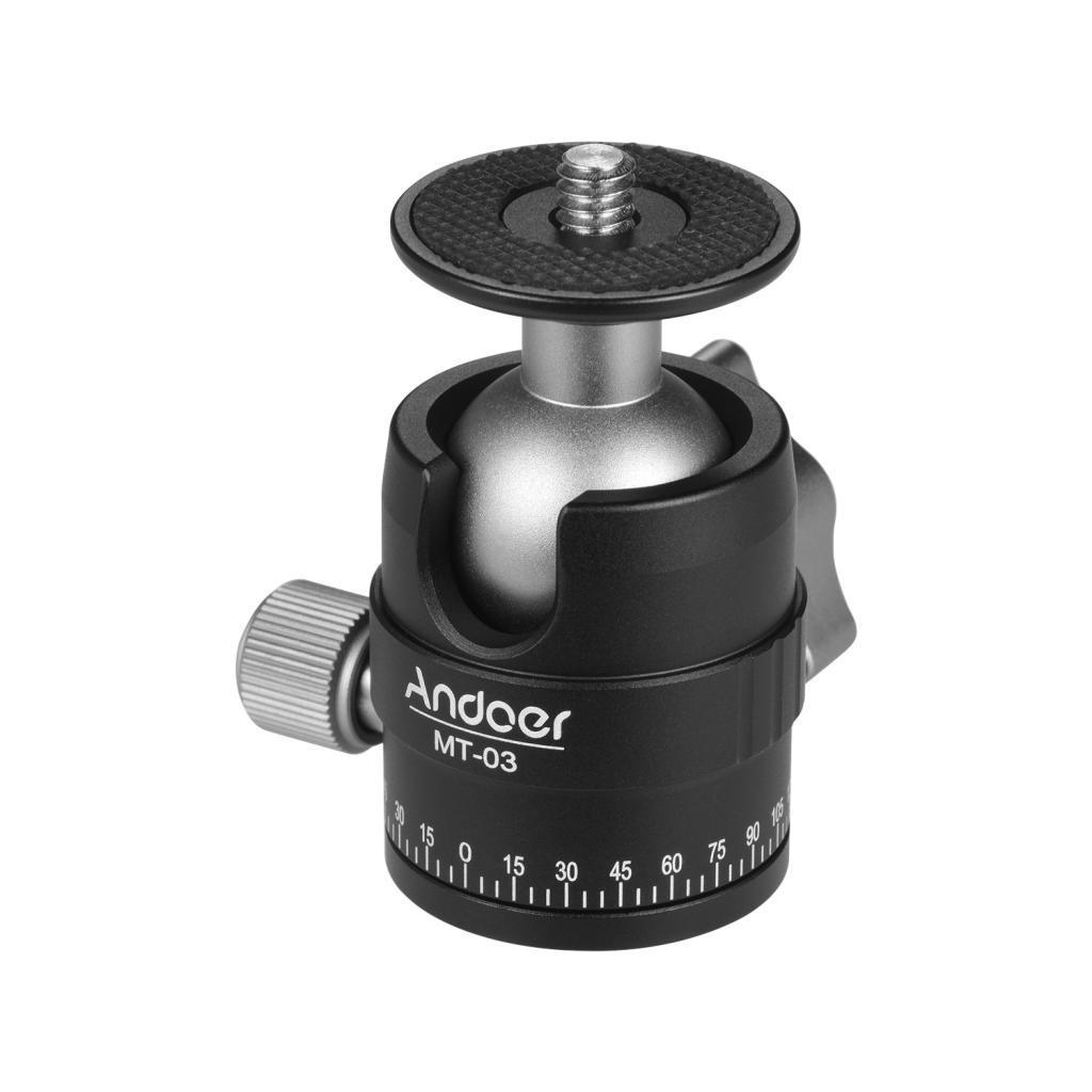 Apill Andoer MT-03 Mini Ball Head DSLR ILDC กล้องขาตั้งกล้อง Monopd Mount Quick Release อลูมิเนียม B