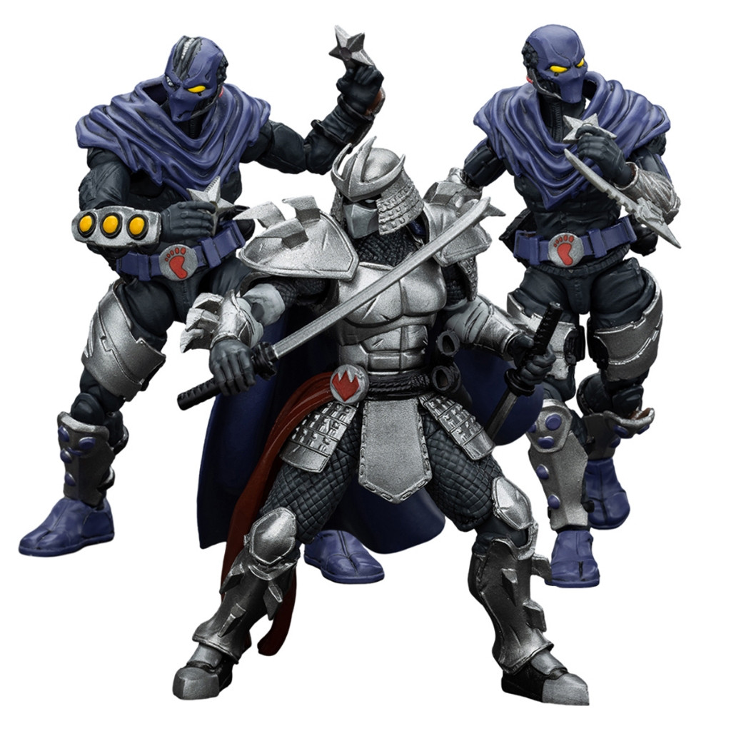 ( 📌 PRE-ORDER)HiPlay JOYTOY TMNT-Foot Clan A/B & TMNT-Shredder Action Figure 1/18 Scale