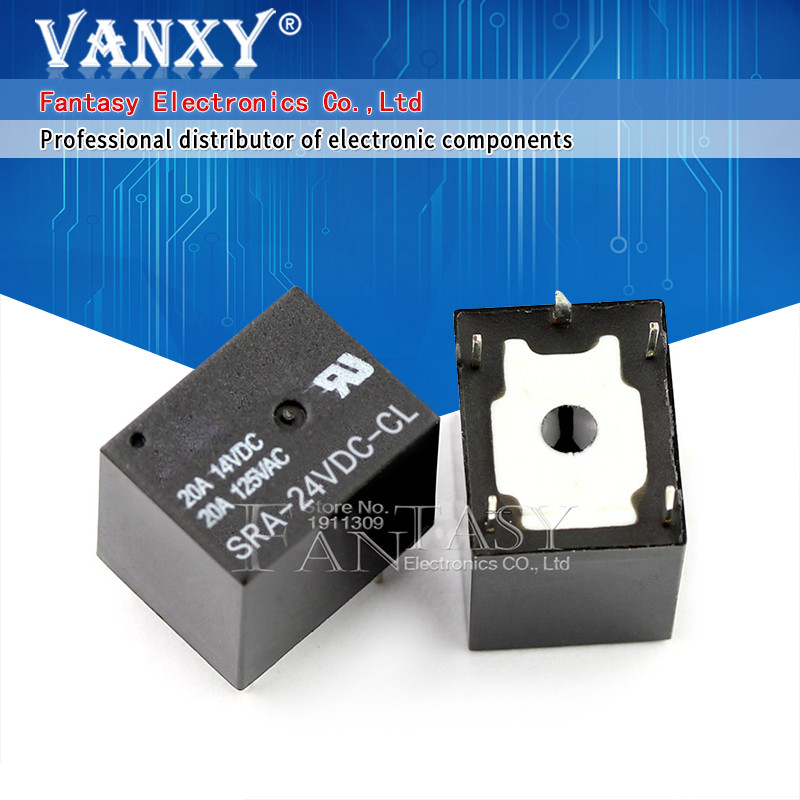 5 ชิ้น/ล็อตรีเลย์ SRA-24VDC-CL SRA-24VDC SRA-24V SRA-24 รีเลย์ 5PINS 24V DC คุณภาพสูง T74