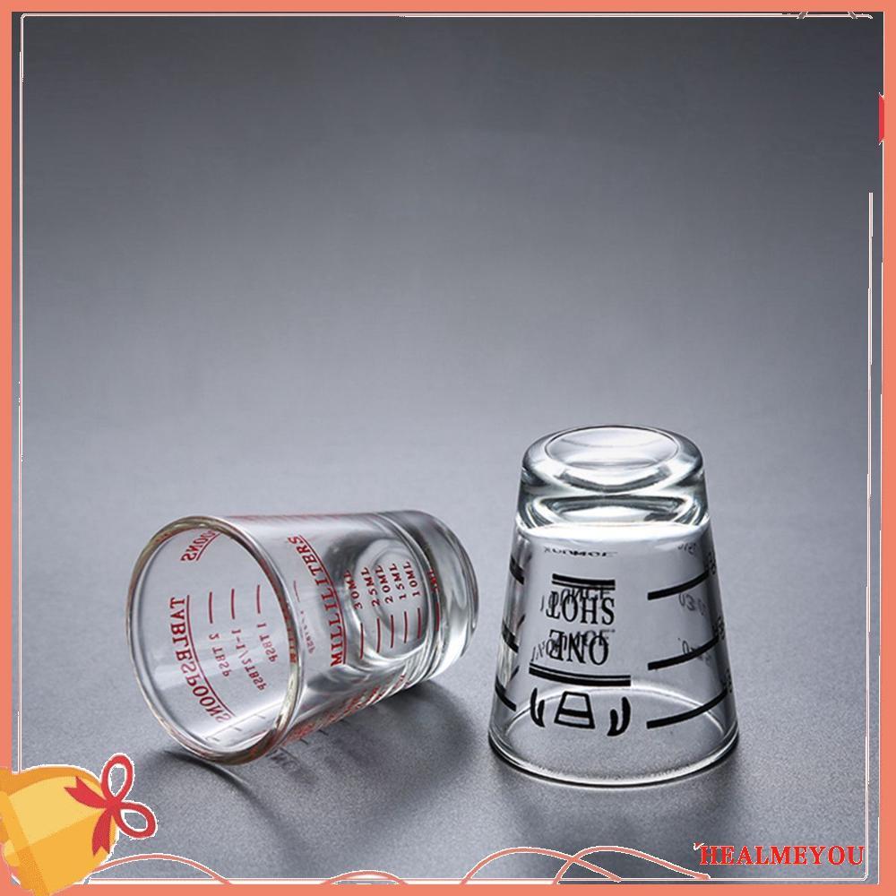 AQUA Jigger 1.5oz/45ml อุปกรณ์เสริมบาร์พร้อมแก้วช็อตสําหรับงานหนักขนาด