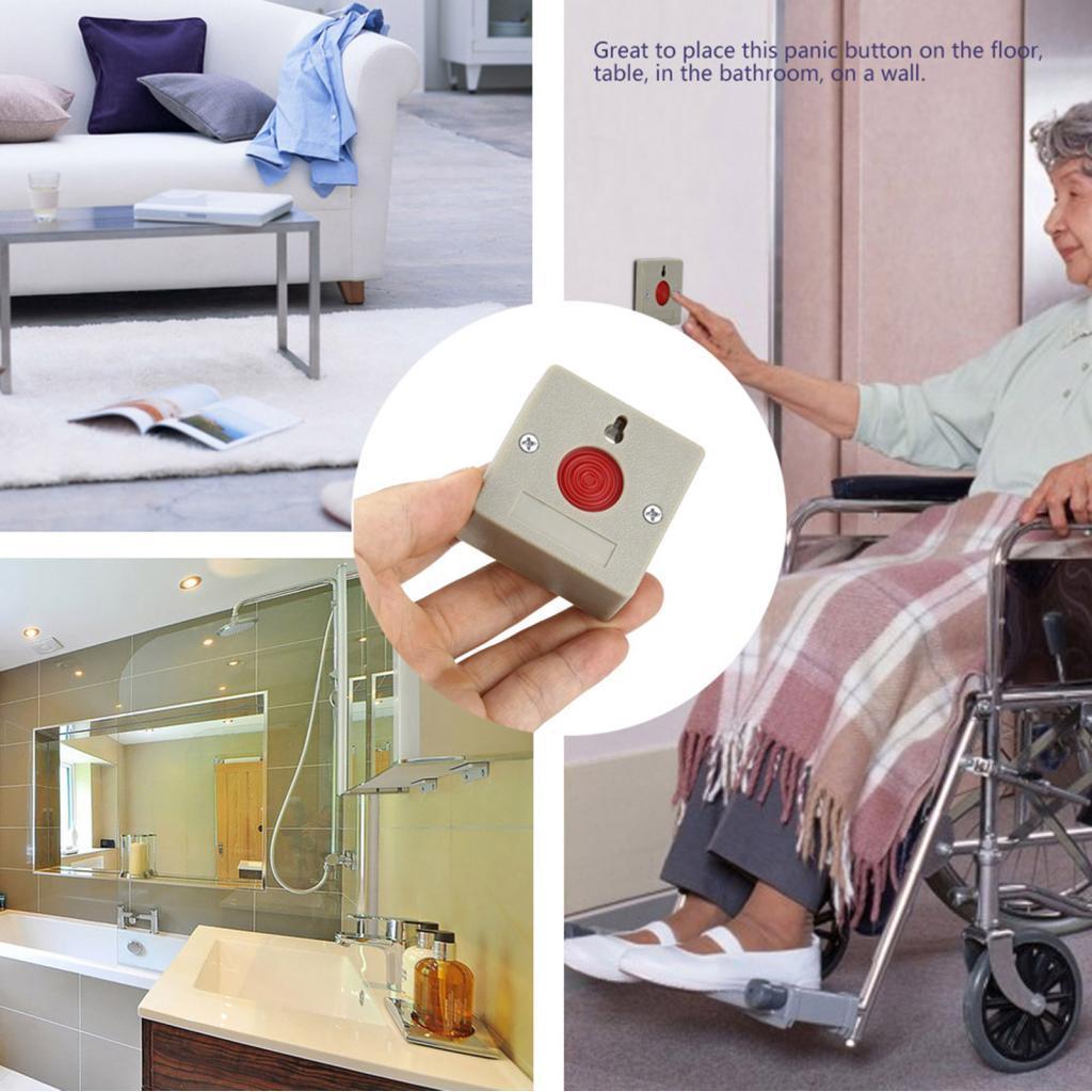 Xiyushop SOS Panic Button DC 24V Wired Emergency Alarm Alert System Kit for Home Office Security