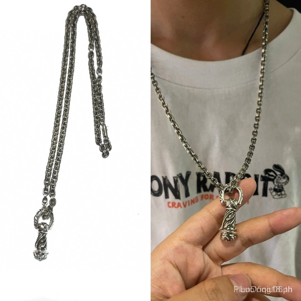 สร้อยคอสากเกลียว Chrome Hearts Crow Heart Cross แบบใหม่ มาพร้อมการออกแบบเฉพาะจาก Chrome Hearts และเท