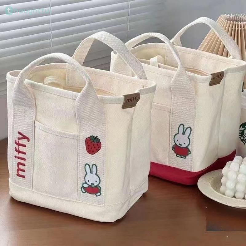 【สินค้าขายดี】กระเป๋าถือสไตล์น่ารัก น้ำหนักเบา พกพาสะดวก สำหรับช้อปปิ้ง เดินทาง ออกไปเที่ยว รับประทานอาหารกลางวัน ปิกนิก กระเป๋าเบนโตะ กระเป๋าเก็บของอเนกประสงค์ สำหรับนักเรียน