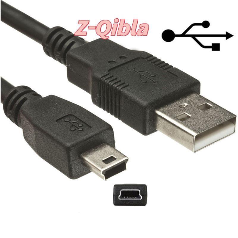 [Z-Qibla-t] 1.8M USB 2.0 Bla Data Charger Cable สําหรับคอนโทรลเลอร์ไร้สายเกม Ps3