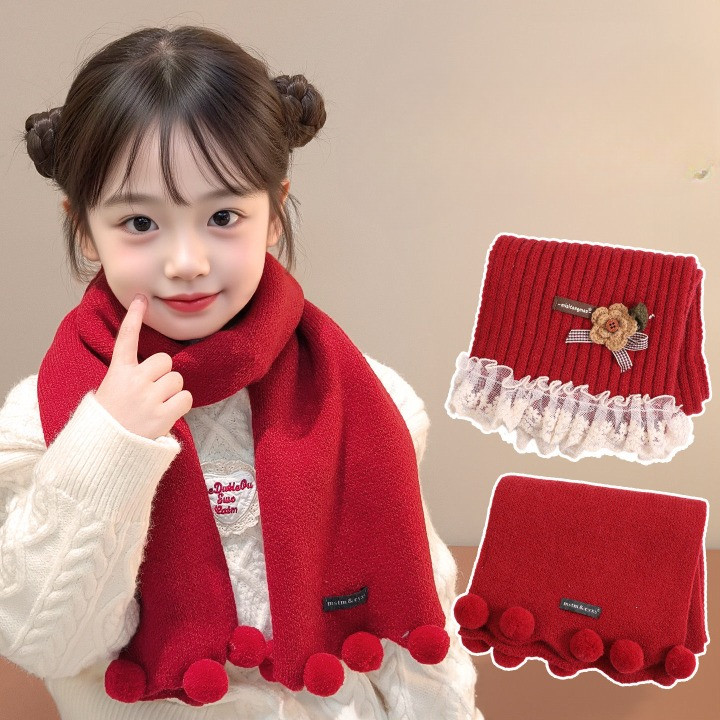 MERAH ( OTH1387 / OTH1388 / OTH1389 / OTH1390 / OTH1391 / OTH1393) ผ้าพันคอคอถัก / ผ้าพันคอถัก ฤดูหน